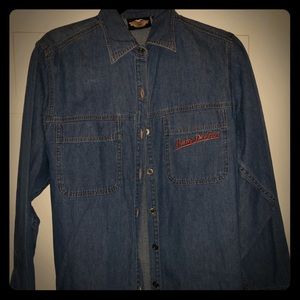 Vintage Harley Davidson women’s jean shirt